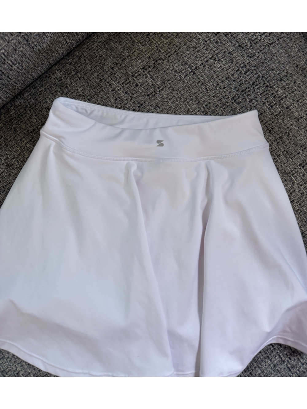 Stelle White Athletic Skort with Subtle Logo